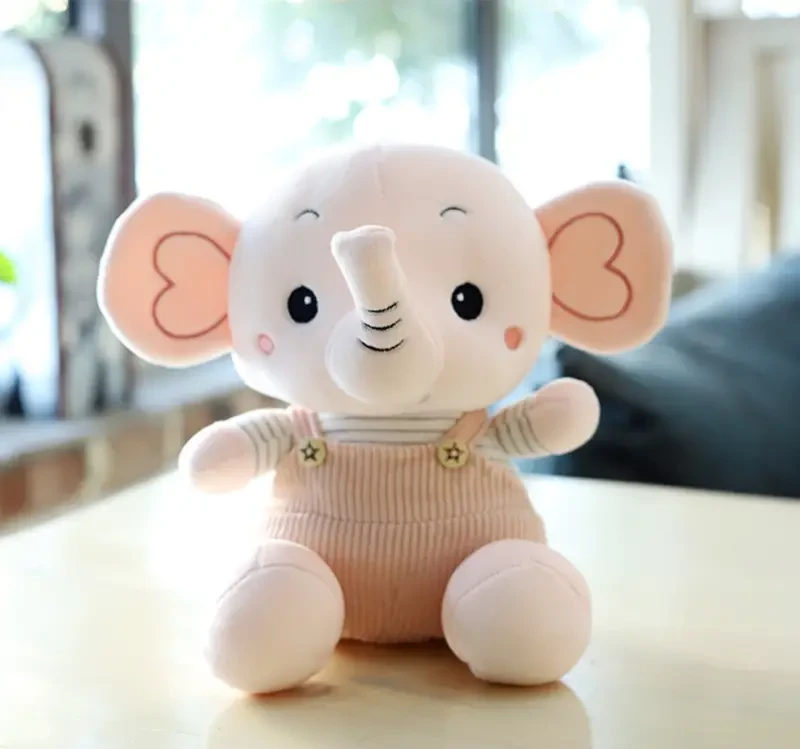 Cute Elephant Doll, Small Elephant Plush Toy, Long Trunk Elephant Doll