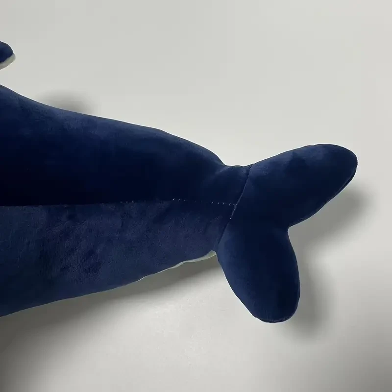Blue Whale Plush Toy 45cm Soft Polyester Stuffed Animal for All Ages