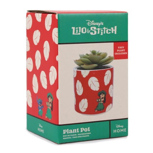 Disney Planter With Faux Plant : Lilo & Stitch