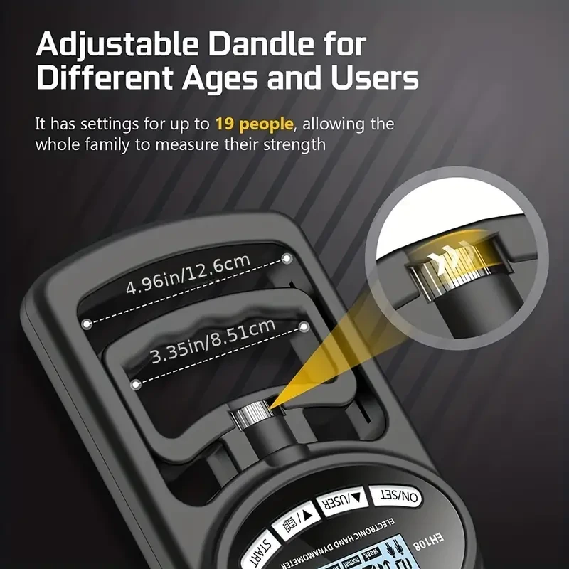 265 Lbs/120 Kg Hand Dynamometer Grip Strength Trainer