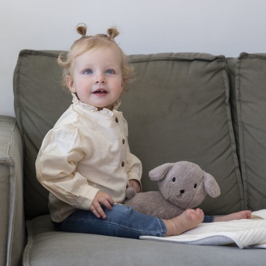 Snuffy Puppy Fluffy Cuddle Plush Taupe Medium