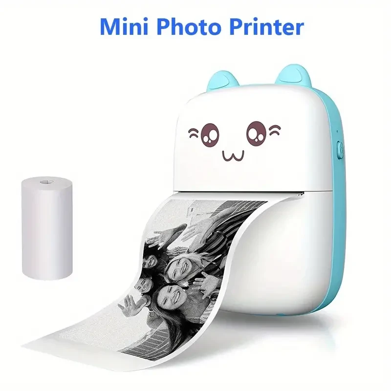 Portable Printer, Mini Pocket Wireless BT Thermal Printers For Smartphone, BT Inkless Printing Gift For Label Receipt Photo Notes Study Home Office Halloween, Christmas Gift