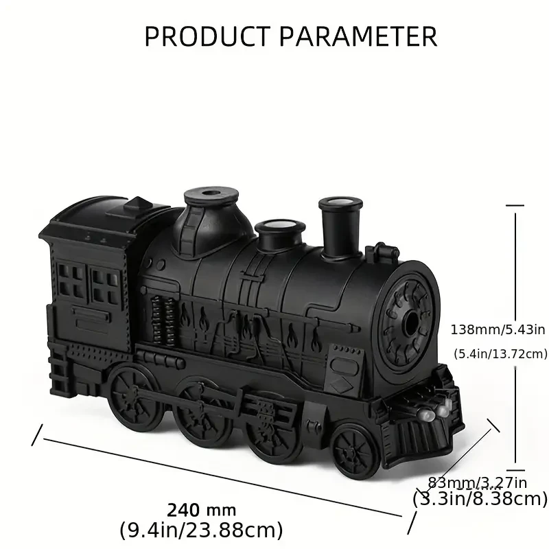 Whimsical Train-Shaped Aromatherapy Essential Oil Diffuser with Dual Spray Modes and Night Light