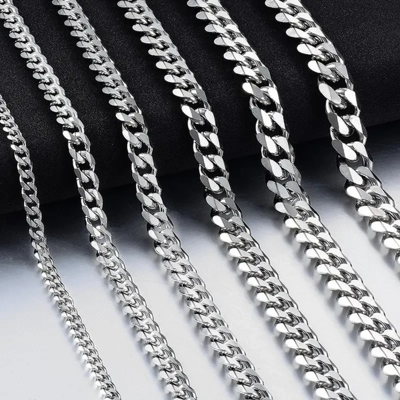 Men's Stainless Steel Cuban Link Chain Necklace -