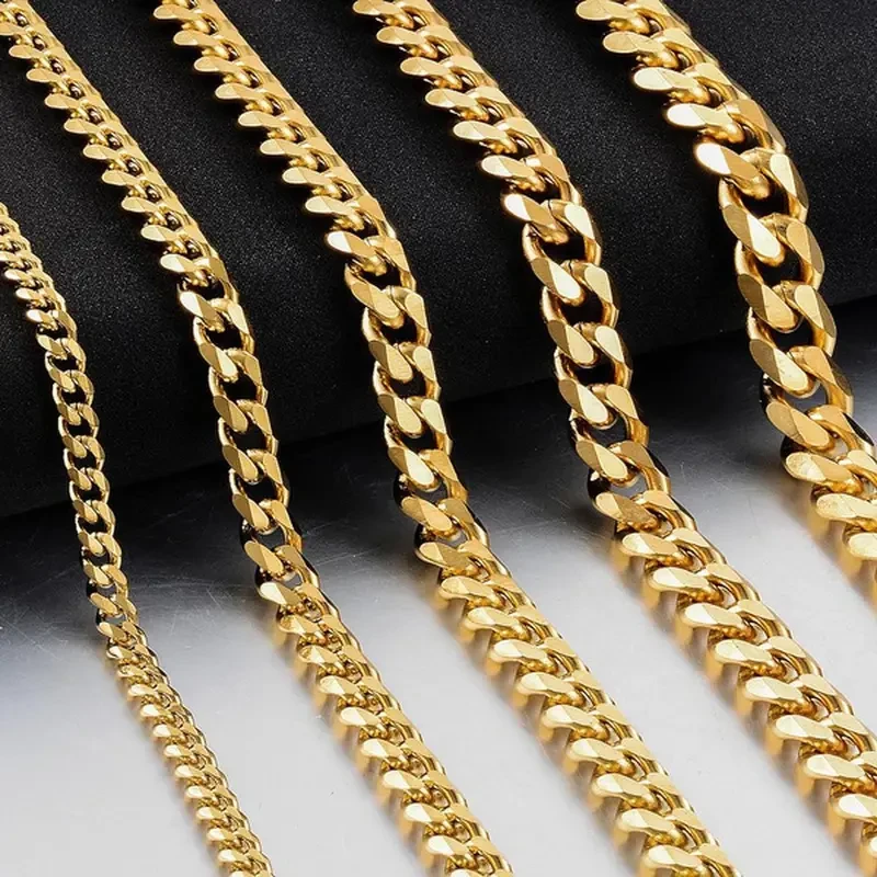Men's Stainless Steel Cuban Link Chain Necklace -