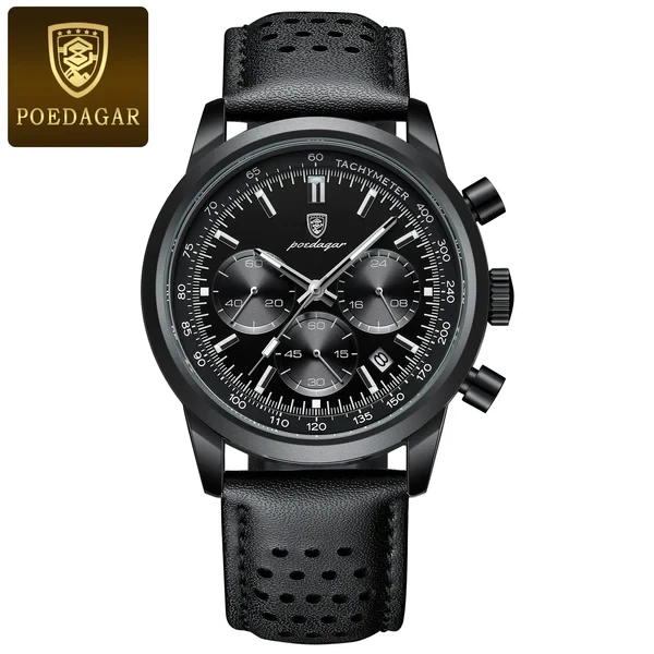 Poedagar Men's Watch Luminous Calendar Waterproof