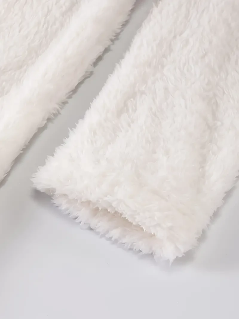 Cozy Cold Print Fleece Pullover Sweatshirt