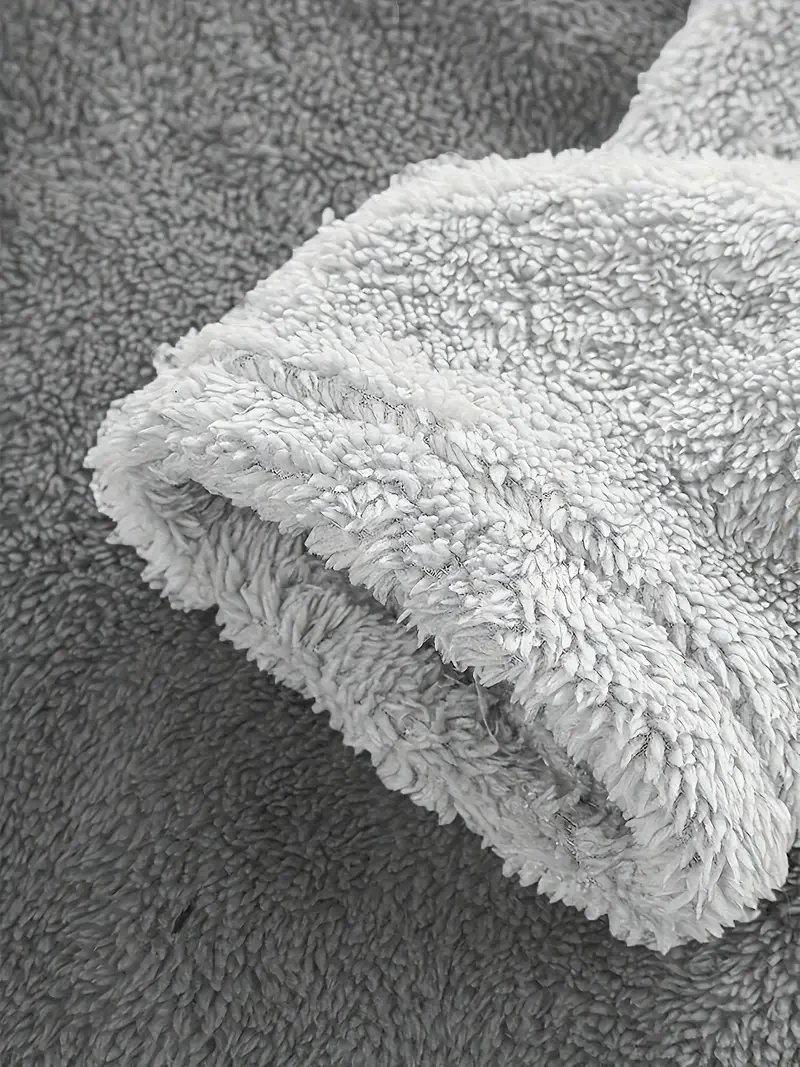 Cozy Letter Print Fuzzy Hoodie