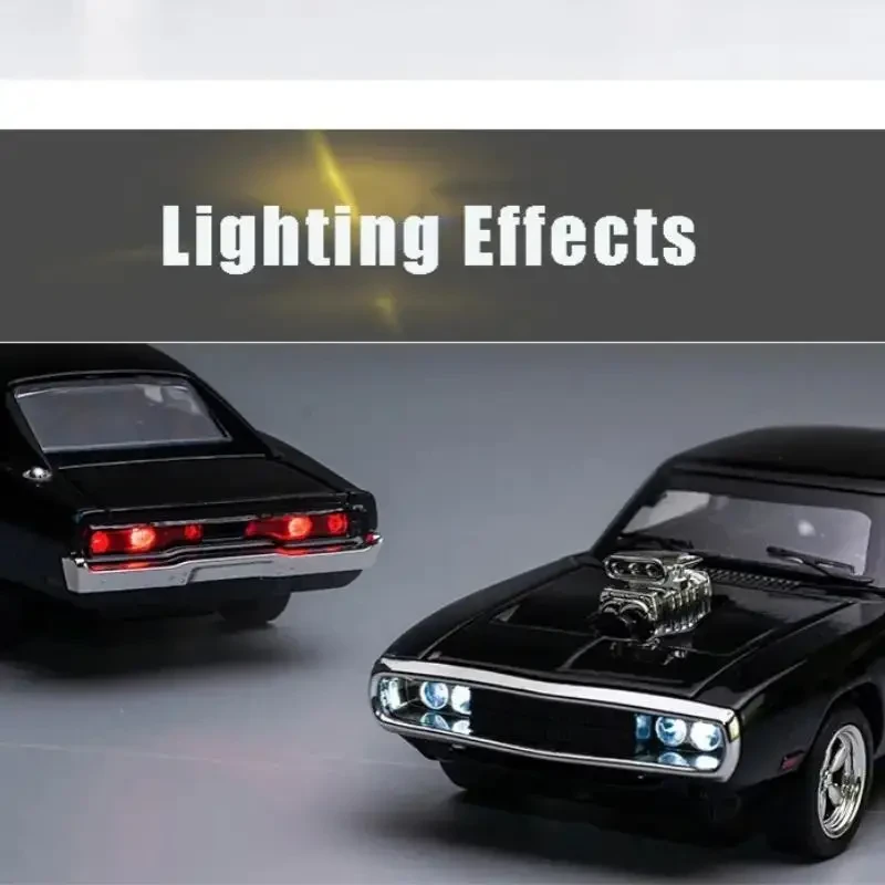 1:32 Scale Classic Alloy Die-Cast Model Car with Opening Doors, Sound & Light Effects