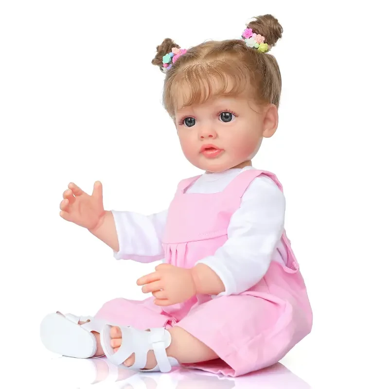 Adorable 55CM/21.7in Soft Silicone Vinyl Baby Doll Toy - Perfect Gift for Kids, Flexible 3D Skin & Visible Layers Painting!, Halloween/Thanksgiving Day/Christmas gift