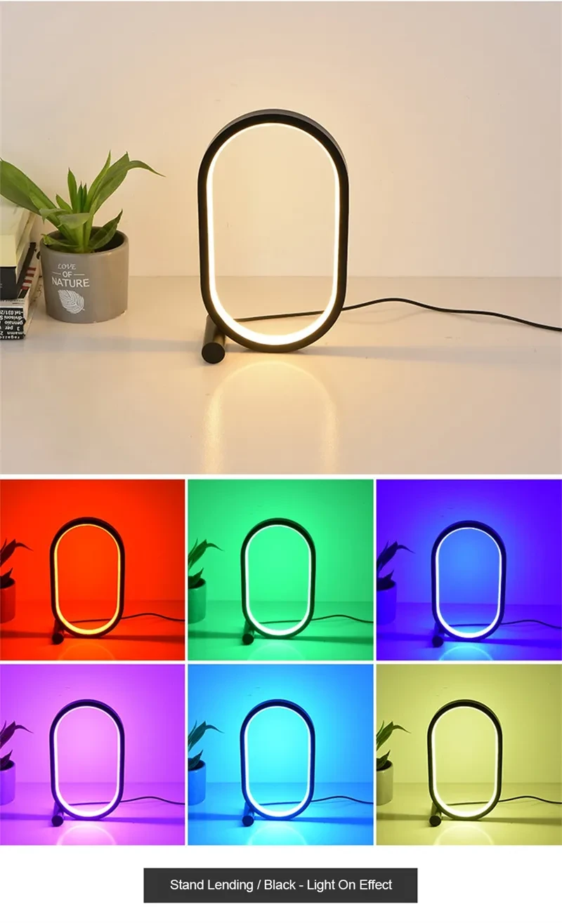 Oval Acrylic Lamp Touch Control
