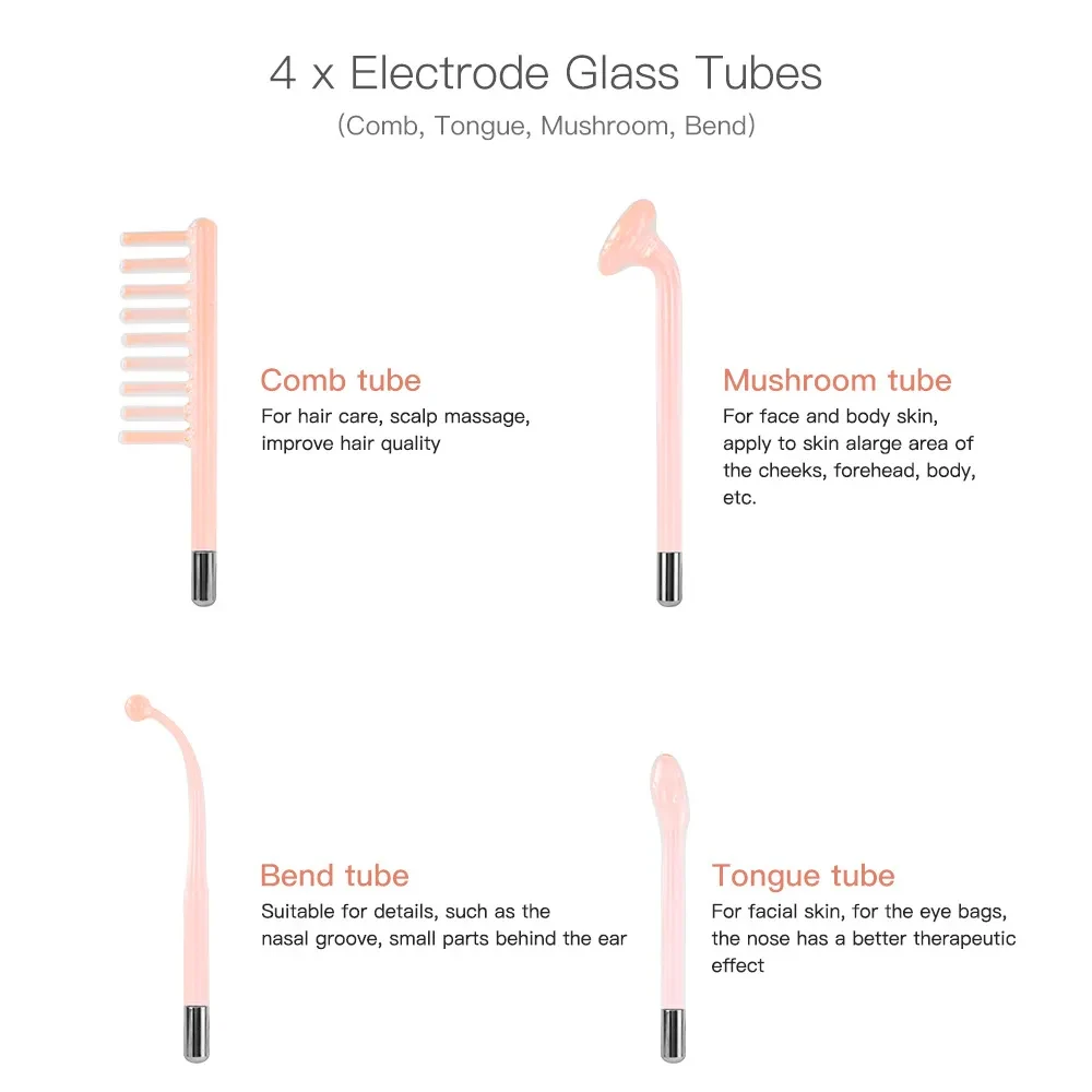 High Frequency Facial Machine Electrode Wand Glass