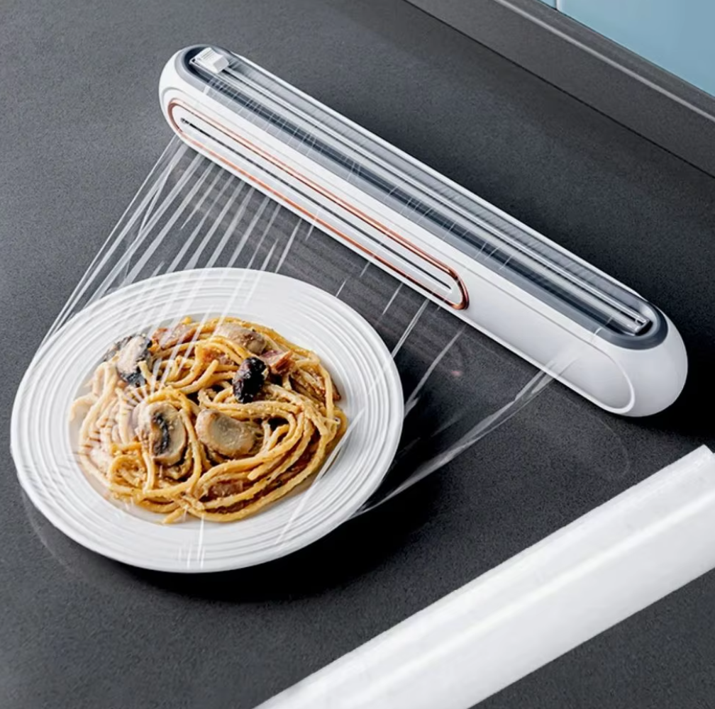 Magnetic Refillable Plastic Wrap Dispenser