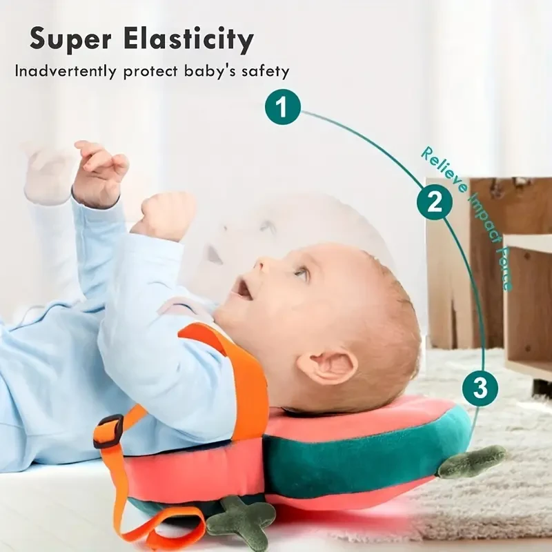 Adjustable Youngsters Safety Backpack - Soft Head Protector Pad for Ages 0-3 Years