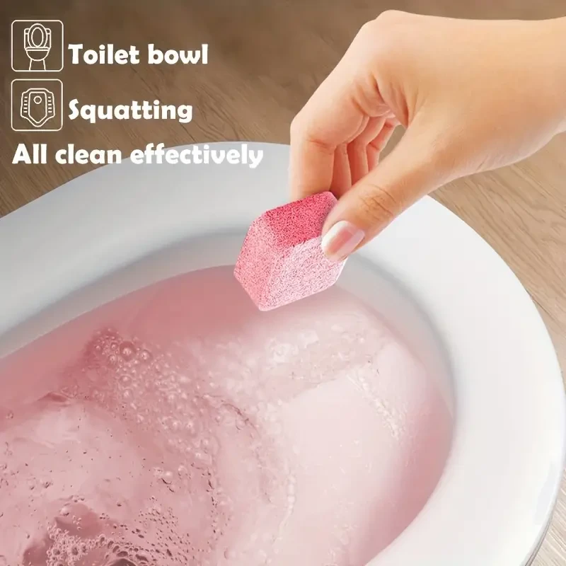 10pcs Automatic Toilet Bowl Cleaning Tablets - Effervescent & Deodorizing