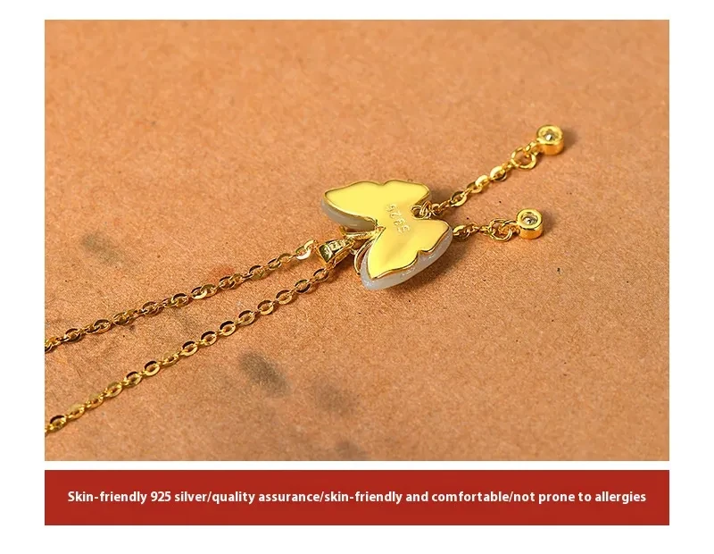Butterfly Tassel Necklace Female