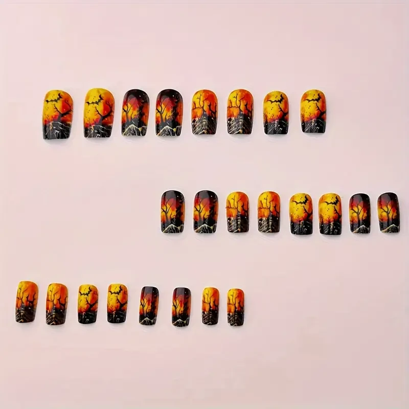 24pcs Halloween Press-On Nails Set