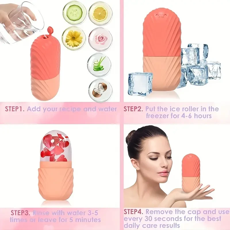 Reusable Ice Facial Roller Massager - Skin Enhancing & Glowing Skin
