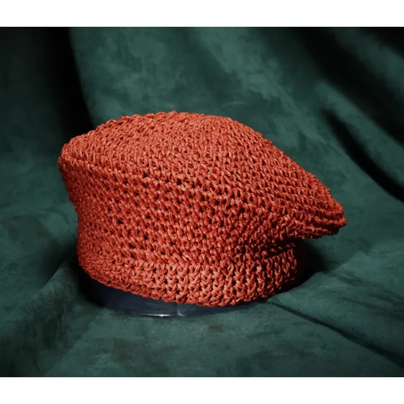 Niche Japanese straw beret hat French biscuit hat