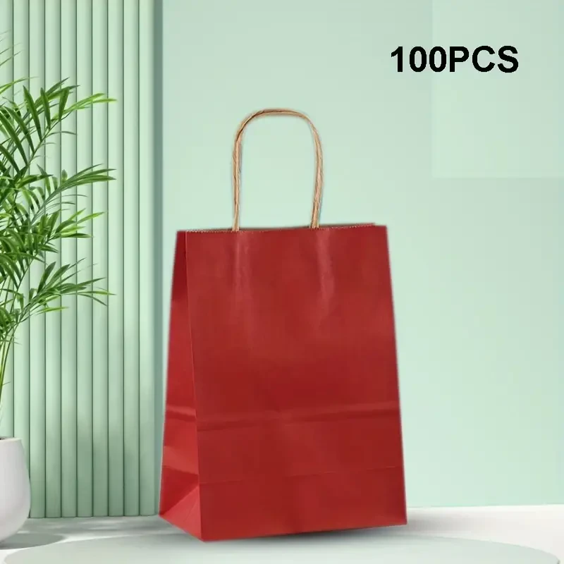 100 Pieces Of High-end Kraft Paper Bags