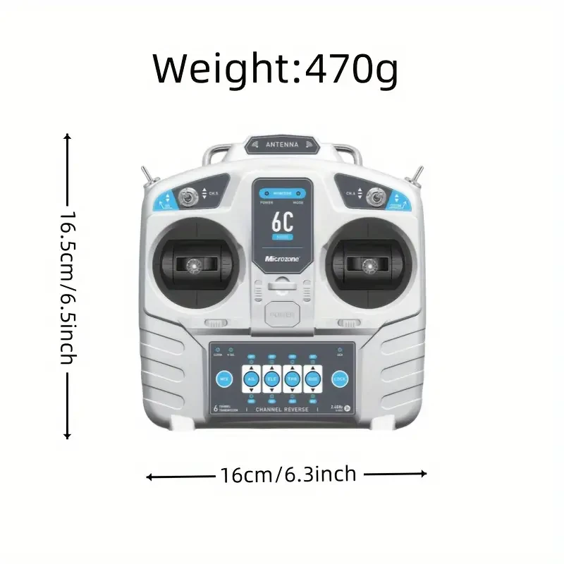 MC6C Mini 2.4G Remote Control Receiver with Antenna - Perfect for RC Aircraft, Boats & Vehicles