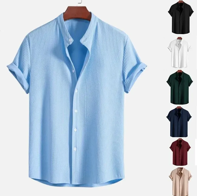 Short Sleeve Loose Shirt Top Summer Men's  Clothing