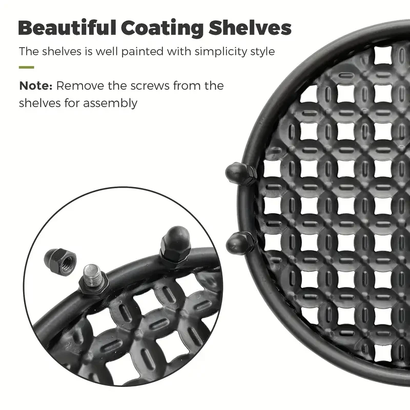 1 Pair of Metal Tall Plant Pot Stands - 4-Tier Elegant Flower Planter Rack