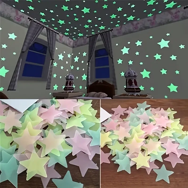 100pcs, Luminous Star Stickers