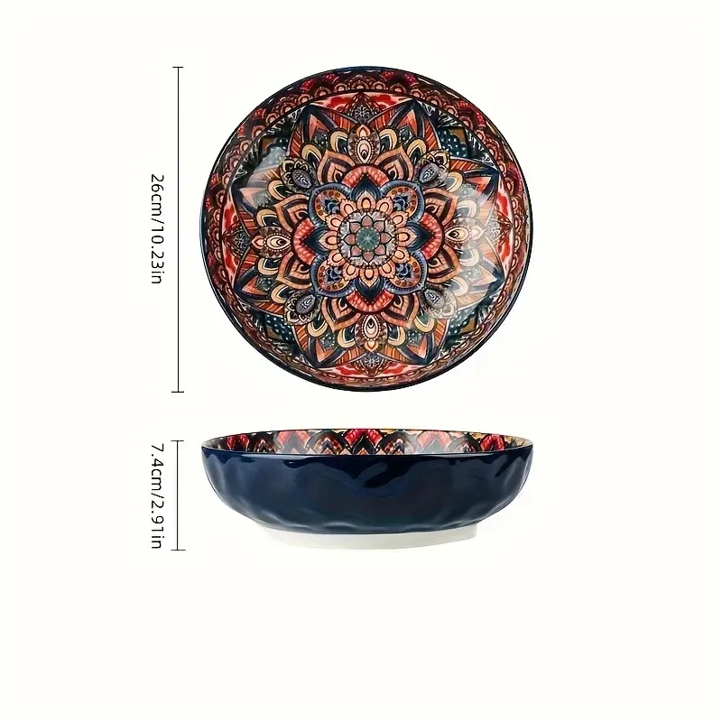 Delightful WONGIRL 10.15 Bohemian Ceramic Soup Bowl