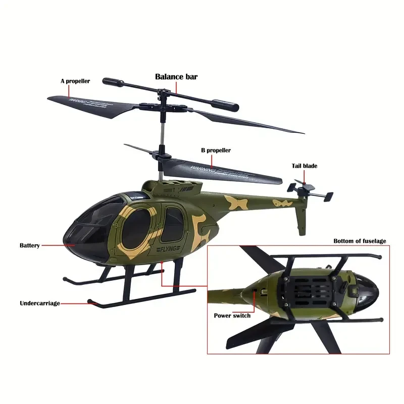 Professional Remote Control Helicopter - 6 Channels with USB Charging