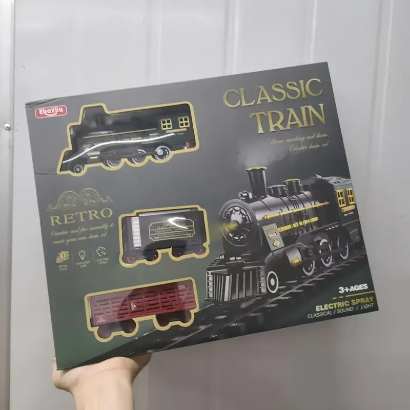 Youngsters' Deluxe Electric Train Set - Vintage Steam Engine with Lights & Sounds