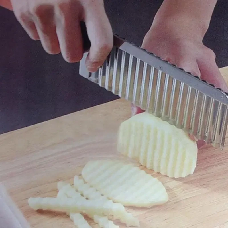Potato Crinkle Cut Knife - Wavy Slicer for Vegetables