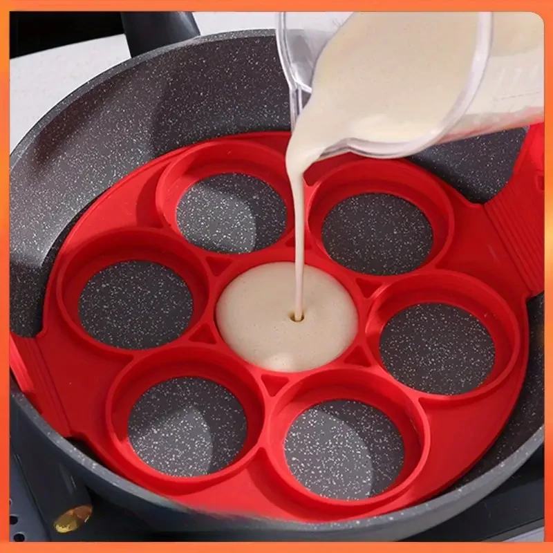 7-Hole Silicone Pancake & Egg Mold