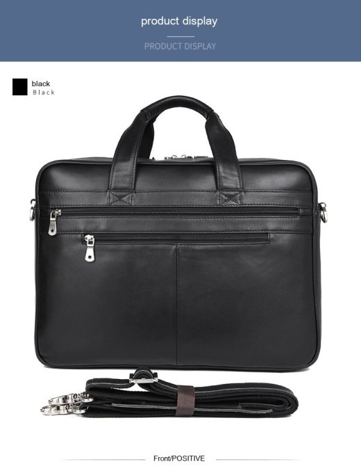 Leather Handbag Briefcase Napa Leather Comfortable Texture Men's Real-Leather Bag