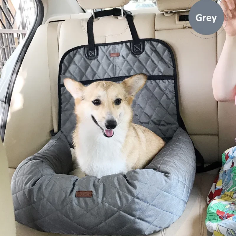 2 In 1 Pet Dog Carrier Folding Car Seat Pad
