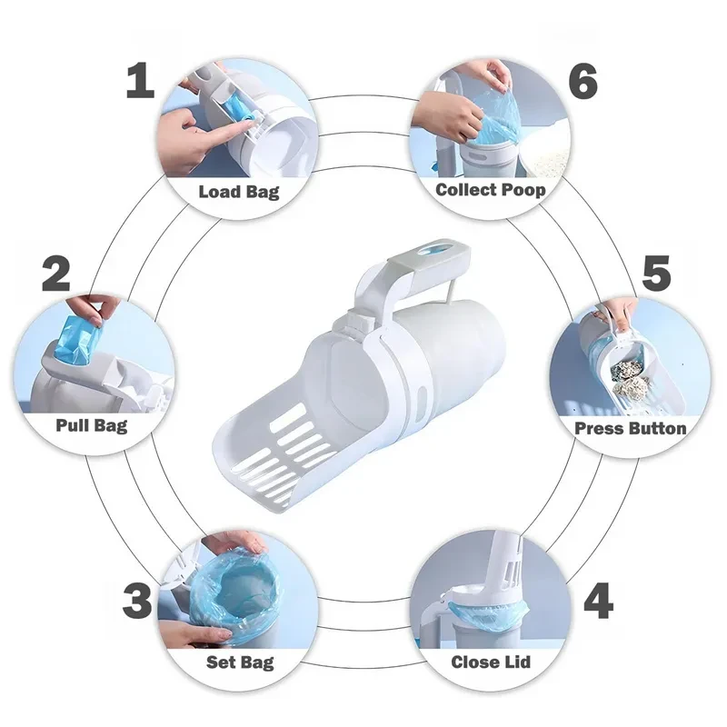 Widen Cat Litter Shovel Scoop with Refill Bag