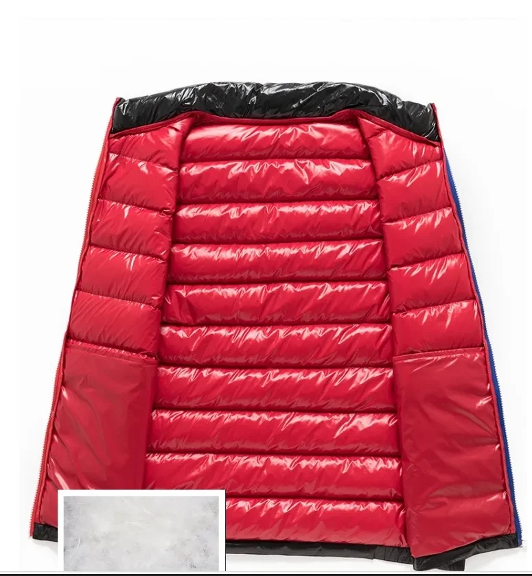 middle-aged men's goose down vest, warm men's vest, thickening stand collar vest, all-matching men's winter vest, men's fashion vest, goose down insulated vest, winter outerwear for men, windproof men's vest, water-resistant vest, middle-aged fashion, war