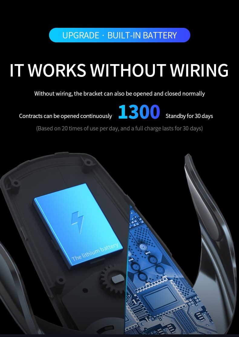 Wireless Car Charger, Fast Charging, Air Vent and Dashboard Holder