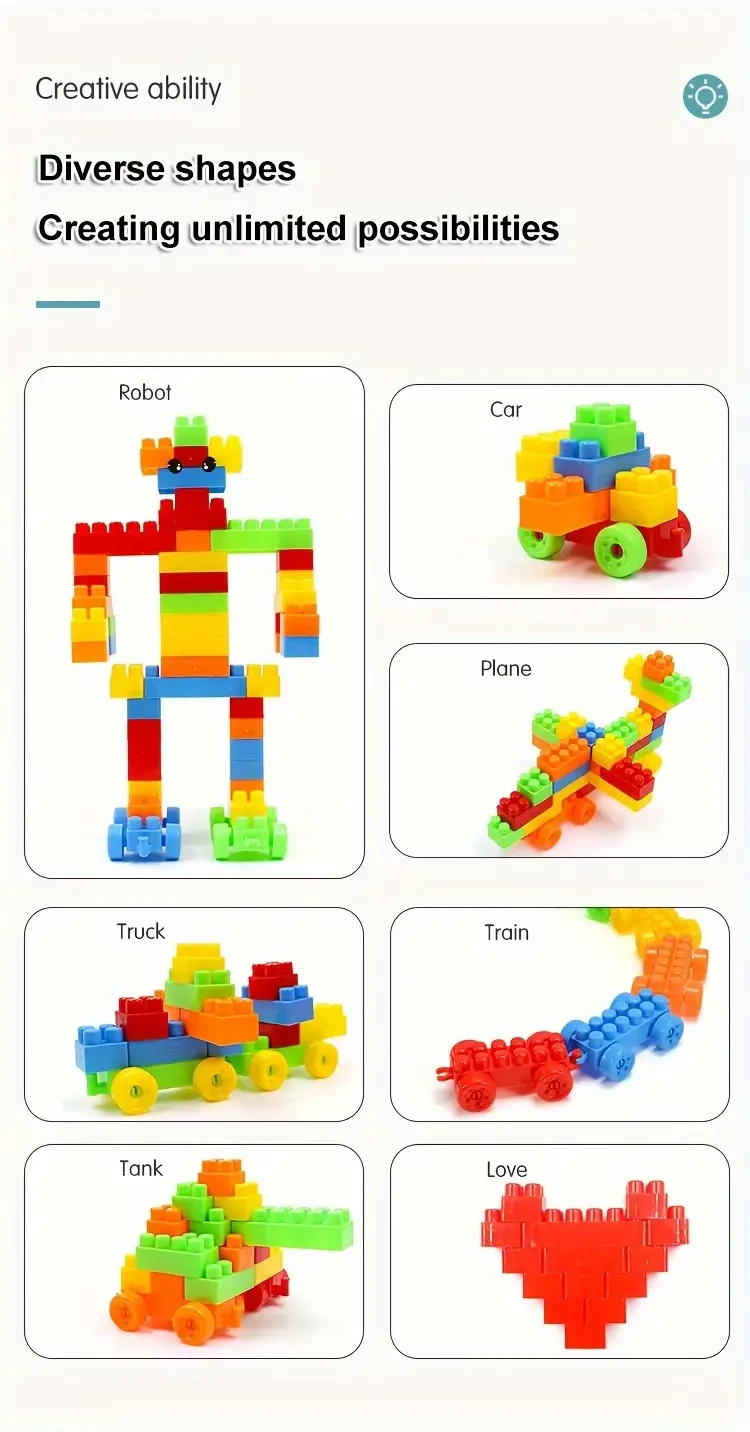 150pcs Educational Toy Blocks To Enhance Creativity And Motor Skills, Holiday Gifts Halloween/Thanksgiving Day/Christmas Gift