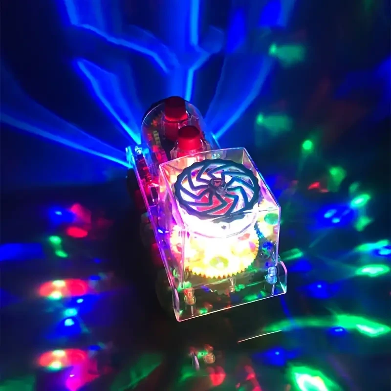 Magical Transparent Train Toy with Lights, Music & 360 Movement - Ideal Christmas Gift for Youngsters Ages 3-6 (Batteries Not Included) by MAYAPHILOS