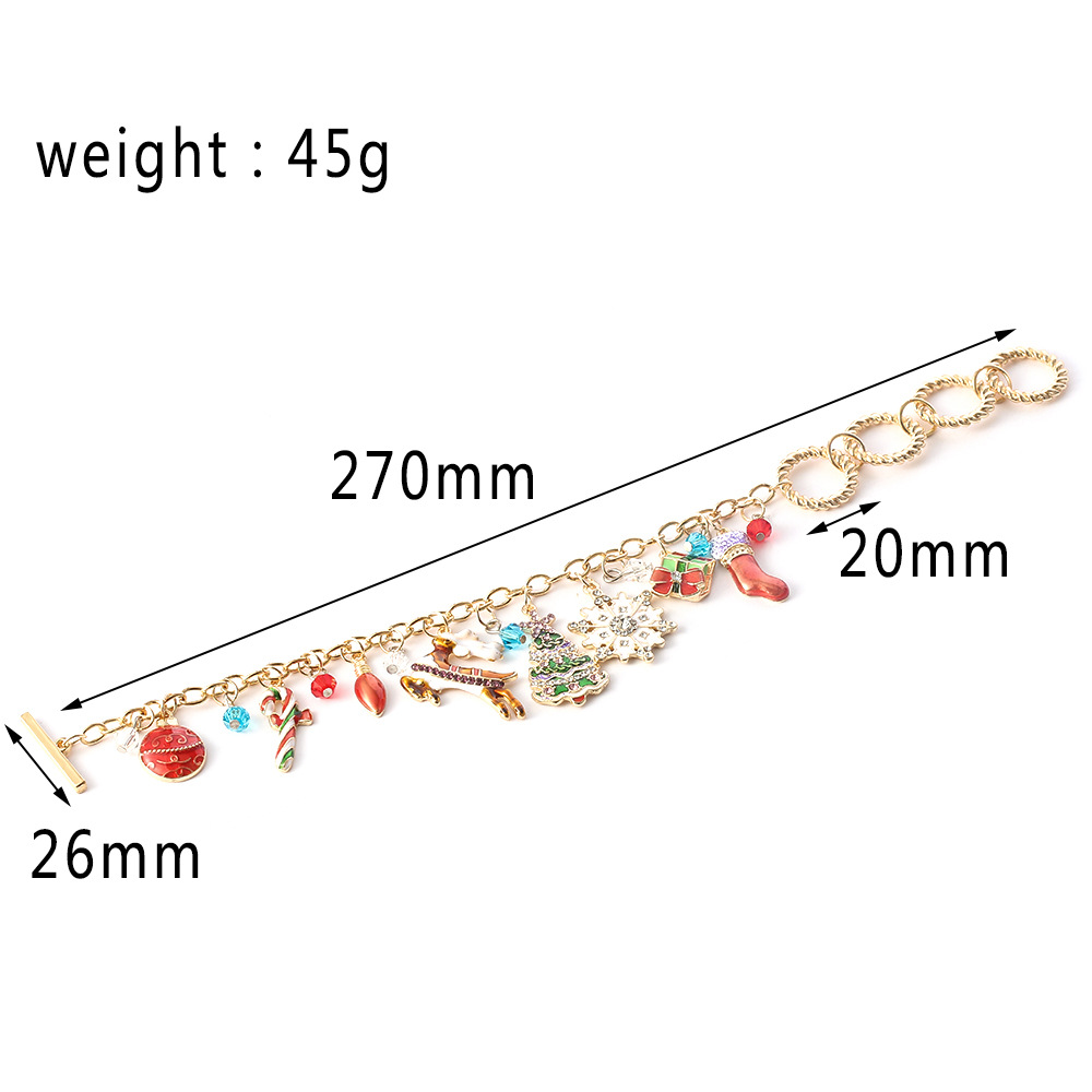 Trendy Christmas Bracelets Chain Elk Snowman S