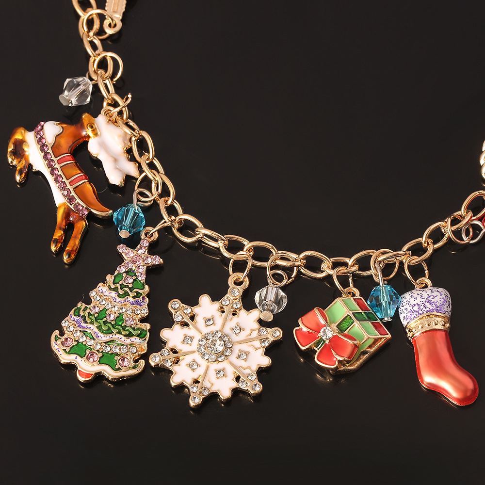 Trendy Christmas Bracelets Chain Elk Snowman S