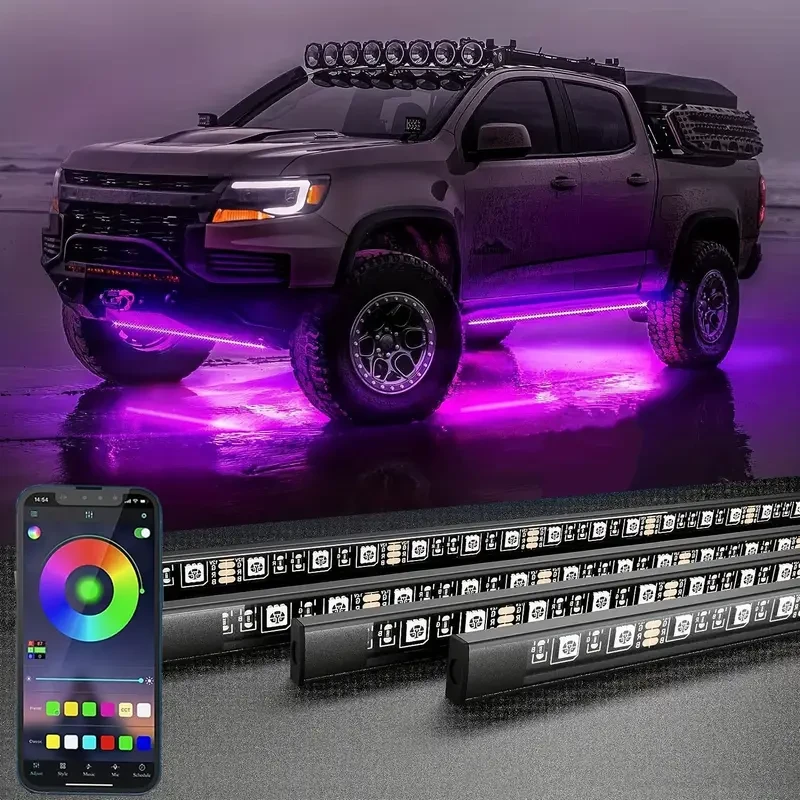 Vibrant Undercar LED Strip Lights - App-Controlled, 16 Million Colors