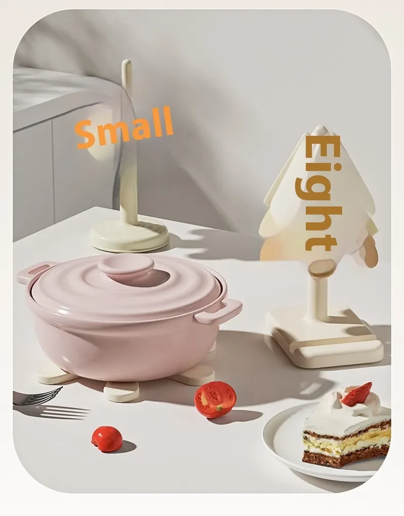 4pcs Silicone Mat Dishes Insulation Pad Tree Shape Trivet Set Coaster For Teapot Hot Pots Halloween Placemats Table Gift Kitchen Gadgets