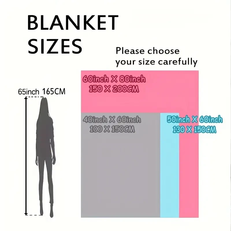 1pc Cozy Black Cat Flannel Throw Blanket