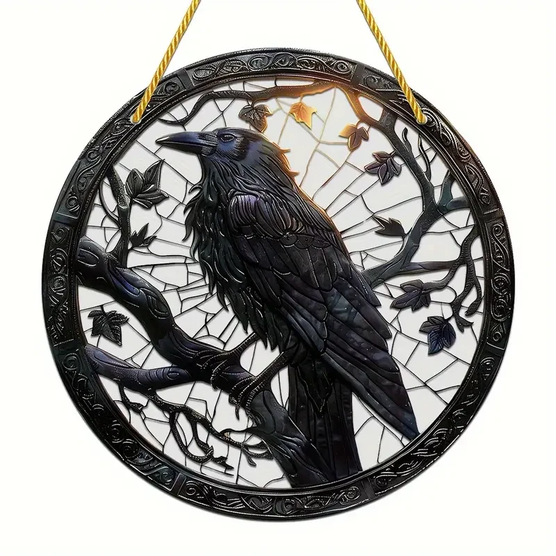 1pc A Crow-stained Window Hanging Catcher