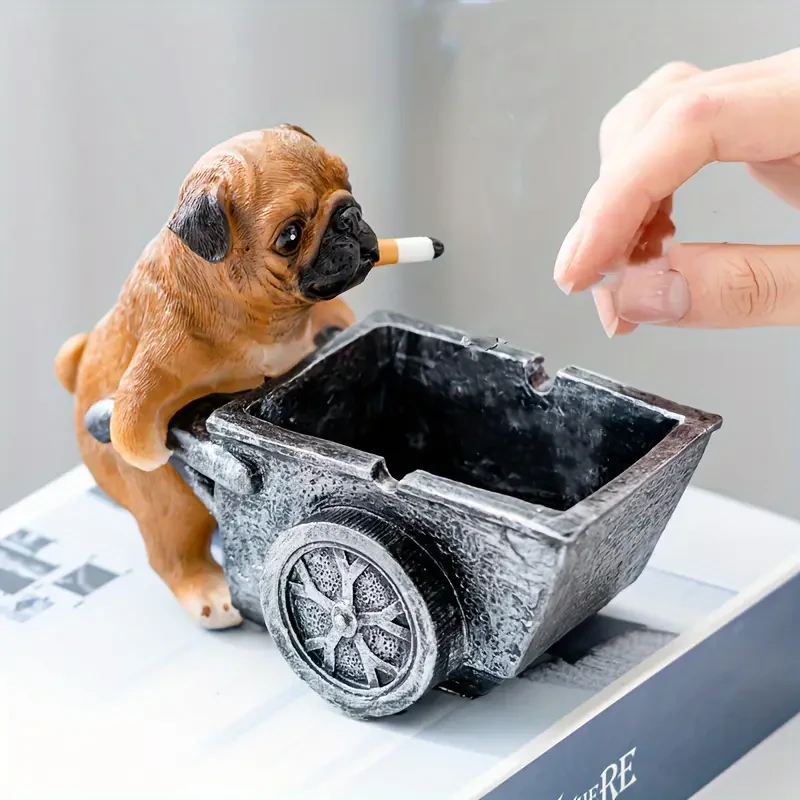 Creative Pug Dog Resin Ashtray