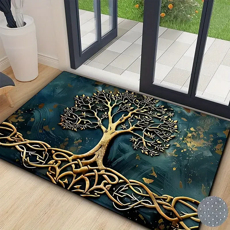 Tree of Life Pattern Welcome Door Mat