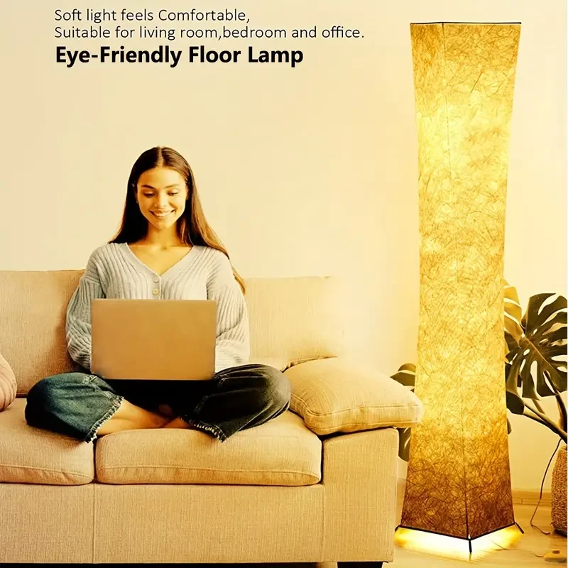 Soft Light Floor Lamp, 132.08cm Simple Design Morden Slim Warm Light
