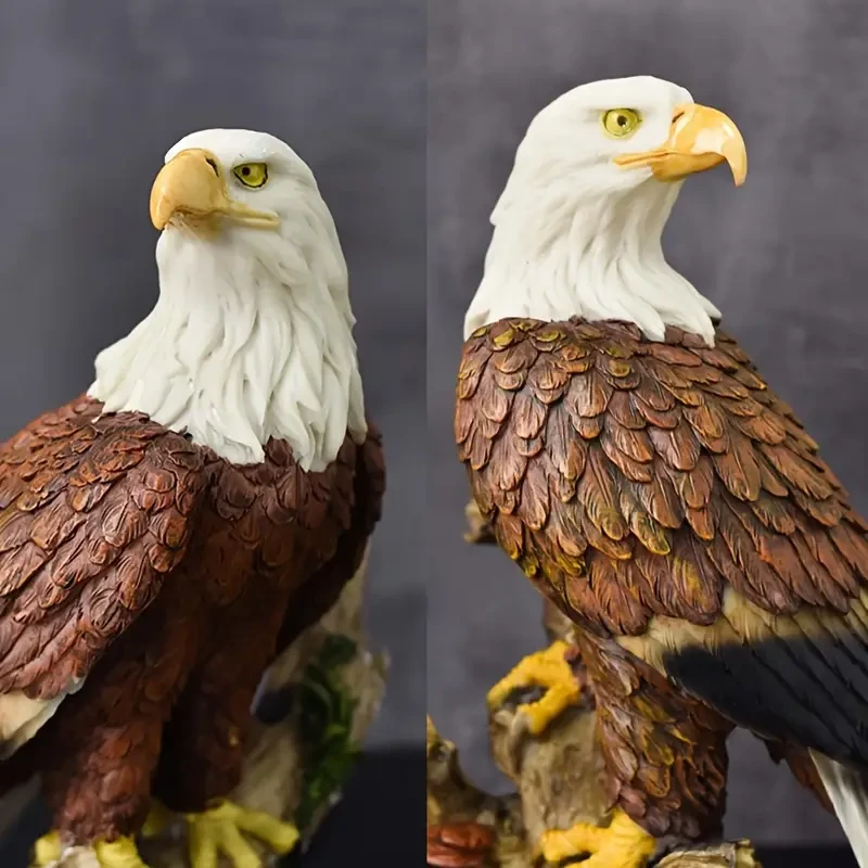 1pc Elegant Resin Decorative Eagle Figurine